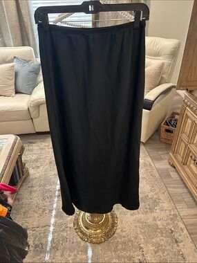 a new day Black Maxi Skirt - Sleek Straight Silhouette